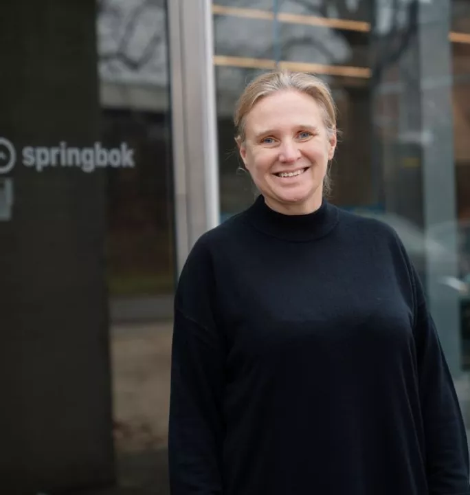 Picture introducing Mieke De Ketelaere as Springbok's newest board member.