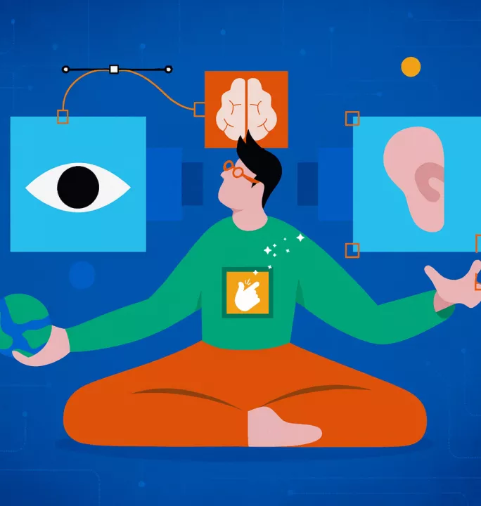 Cover image for Springbok Agency article on AI and accessibility, showing a stylized collage of digital icons and colorful abstract shapes symbolizing technology and inclusion.